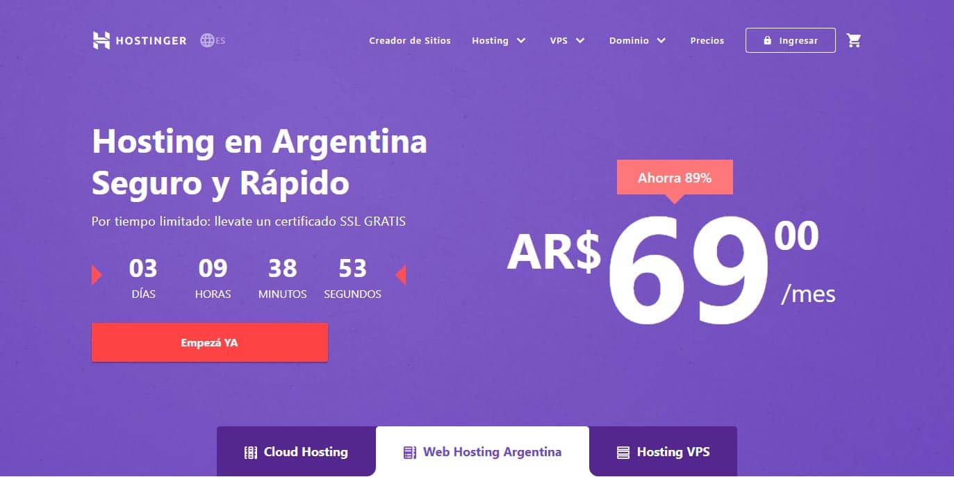 Elección de hosting y dominio para crear un sitio web