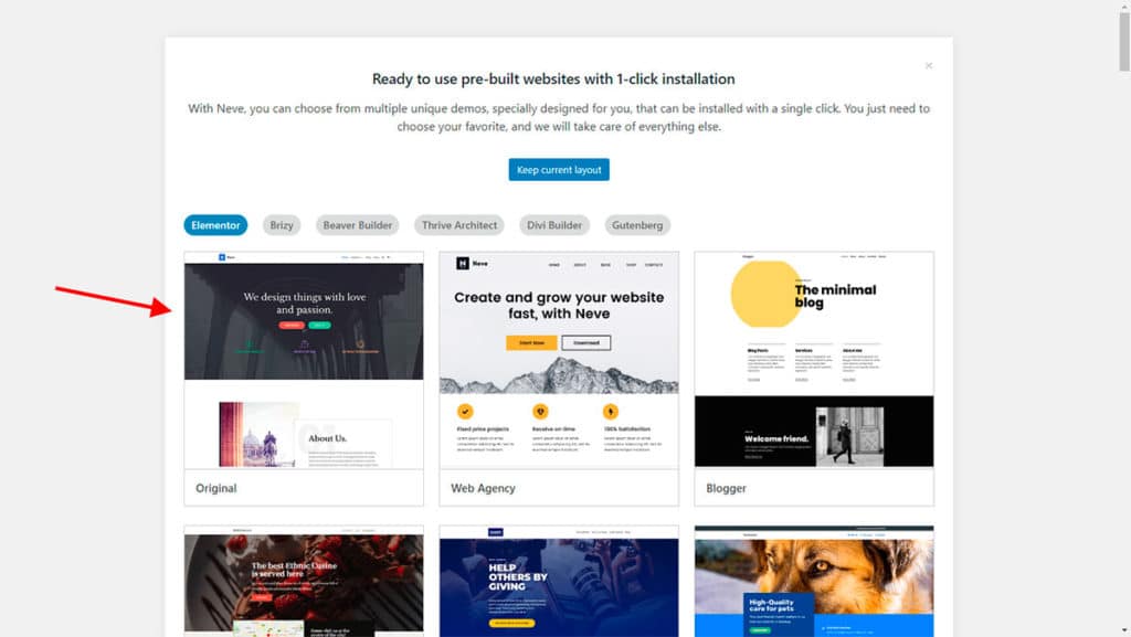 Crear Pagina Web WordPress Theme Neve Original