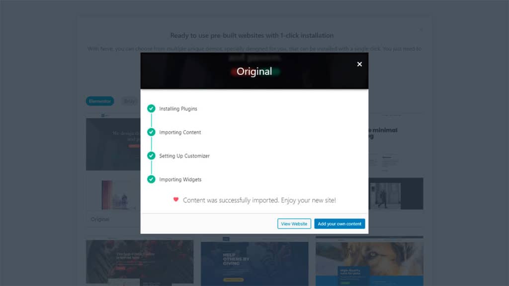 Crear Pagina Web WordPress Theme Neve Original